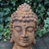 Buddha huvud rost trädgårdsdekoration