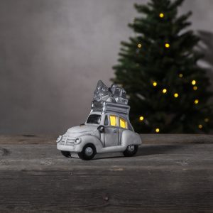 Bil jul dekoration med ledbelysning batteri