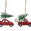 Bil med gran hänge julgranspynt