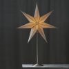 Julstjärna på fot i borstat stål