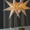 Julstjärna på fot i borstat stål