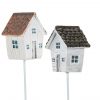 Stuga vit blomstick dekoration
