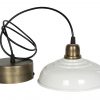 Industrilampa vit mässing i metall