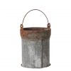 Hink spann kruka i zink och rost