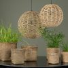 Jute taklampa rund 30cm 40cm