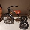 Cykel trehjuling svart metall dekoration