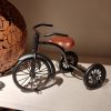 Cykel trehjuling svart metall dekoration