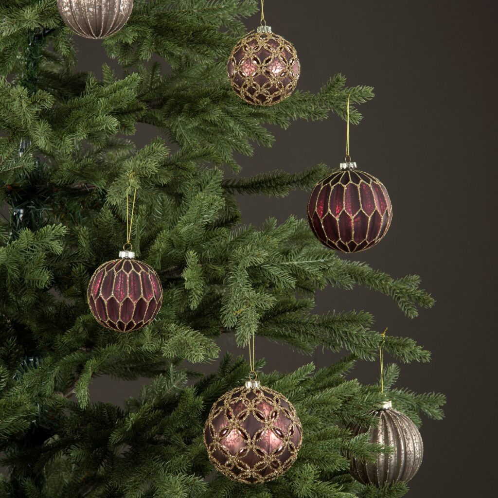 Julslips med Julgranskulor 45cm