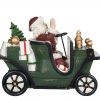 Tomte med grön bil julpynt
