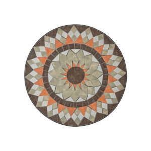 Mosaikbord cafébord trädgårdsbord i brun orange
