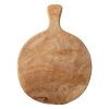 Skärbräda i rund teak trä