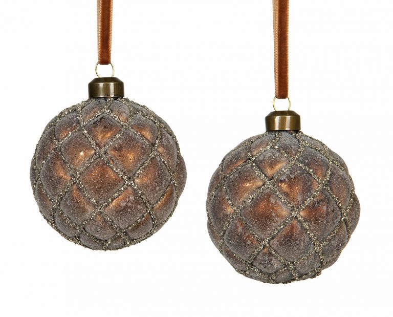 Julgranskulor taupe brons 4-pack - Lilla Lager