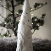 Majas cottage tomte santa heartly ljuslykta i vit keramik