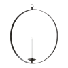 Ljusring i svart smide för kronljus