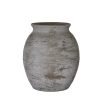 Gråbrun urna i terracotta