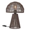 Bordslampa i metall och trådar brun