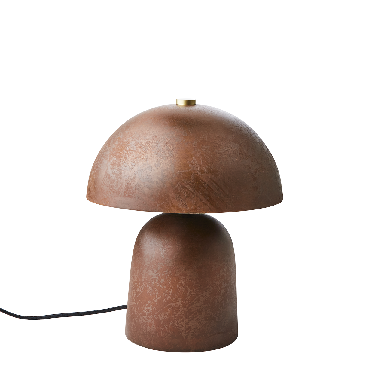 Bordslampa svamplampa i rostbrunt järn