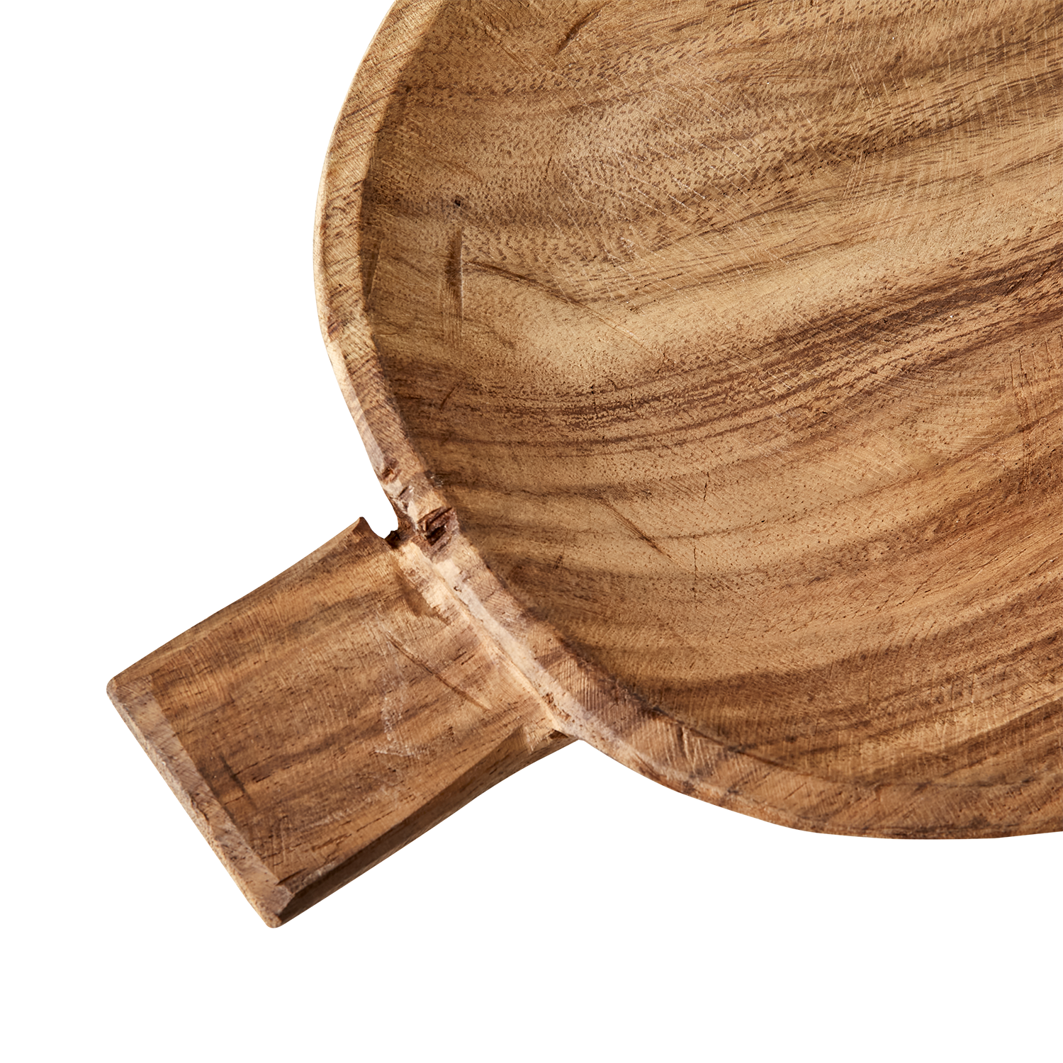 Avlångt träfat handgjord skål i trä