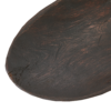 Oval handgjord träskål i svartbrunt