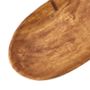 Oval handgjord träskål natur