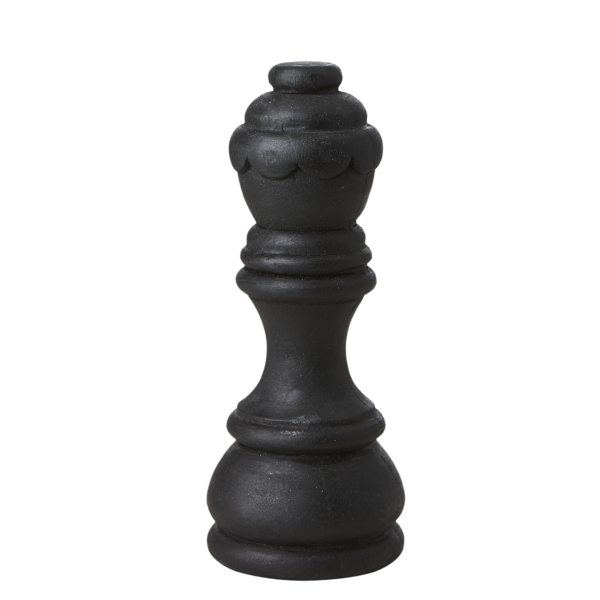 Schackpjäs drottning i svart trä dekoration