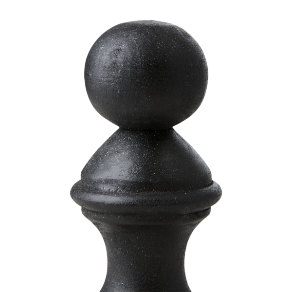 Schackpjäs i svart trä dekoration