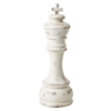 Dekorativ schackpjäs i vitt trä kung