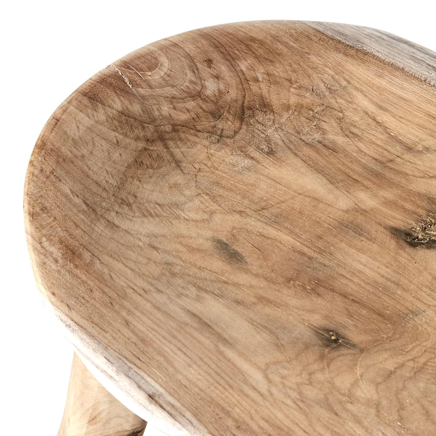 Pall vintage i återvunnet teak trä