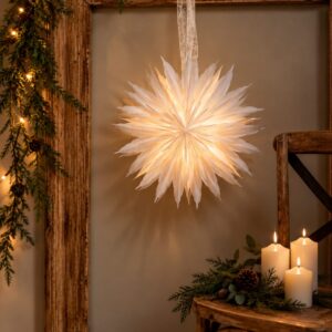 Julstjärna adventsstjärna dis i papper
