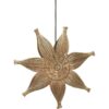 Stor hängande julstjärna i naturmaterial