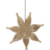 Stor hängande julstjärna i naturmaterial