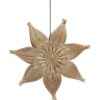 Hängande julstjärna i naturmaterial