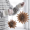 Julstjärna adventsstjärna pappersstjärna hänge brun