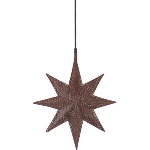 Julstjärna i rostbrun metall