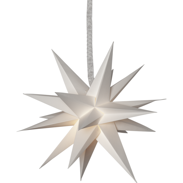 Hängande julstjärna december i vit papper
