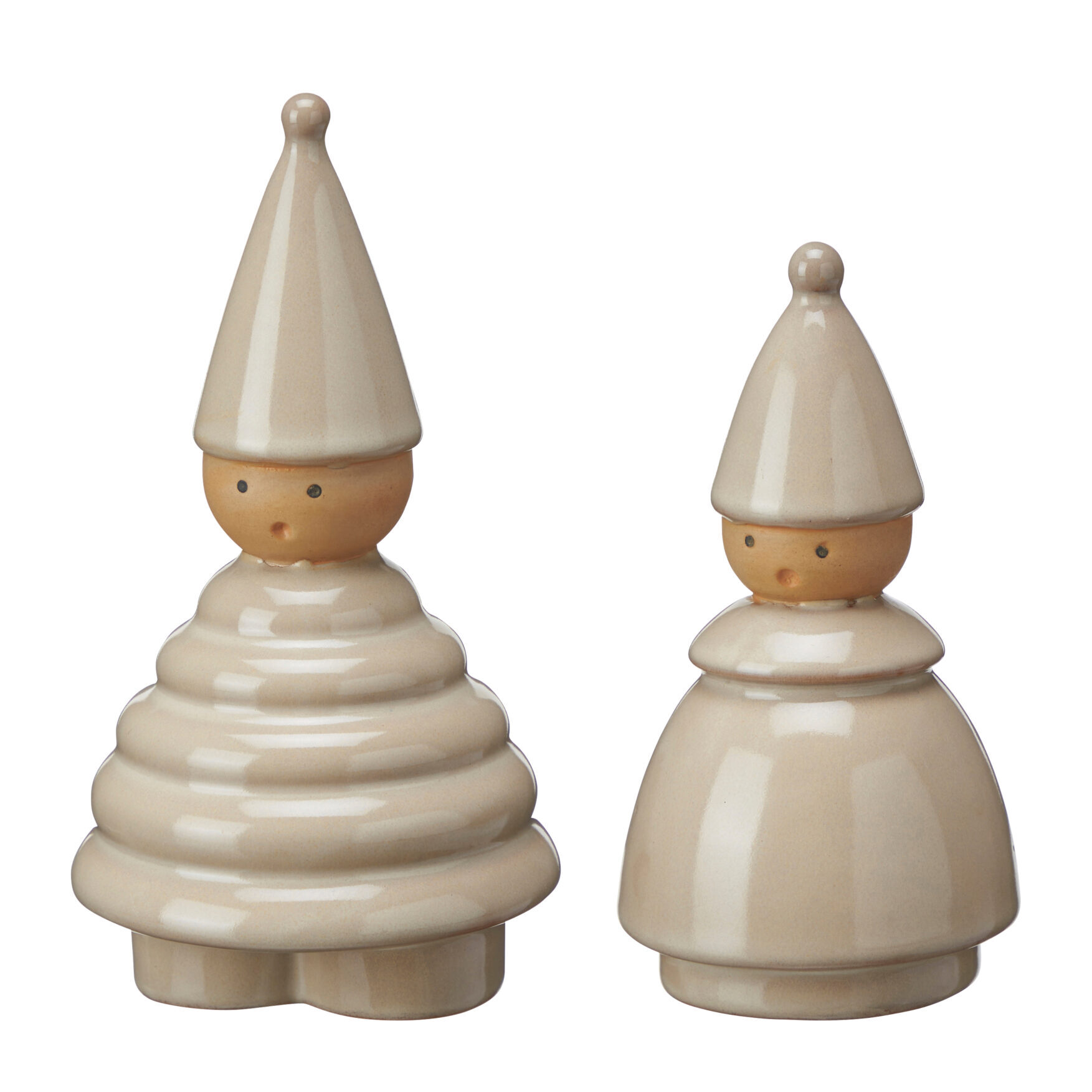 Tomte julius i beigemelerad stengods