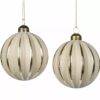 Julgranskulor creme beige glas