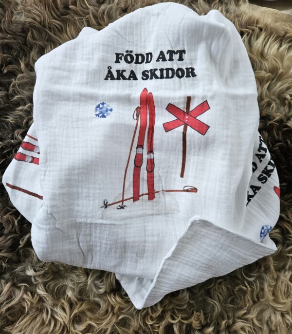 Muslinfilt babyfilt snuttefilt ledkryss skidor