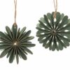 Pappersstjärna grön guld hänge