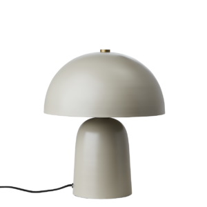 Svamplampa beige bordslampa i järn