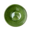 Rund grön skål i stengods