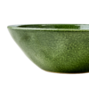 Rund grön skål i stengods