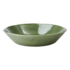 Stor rund grön skål i stengods