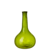 Grön vas i återbrukat munblåst glas