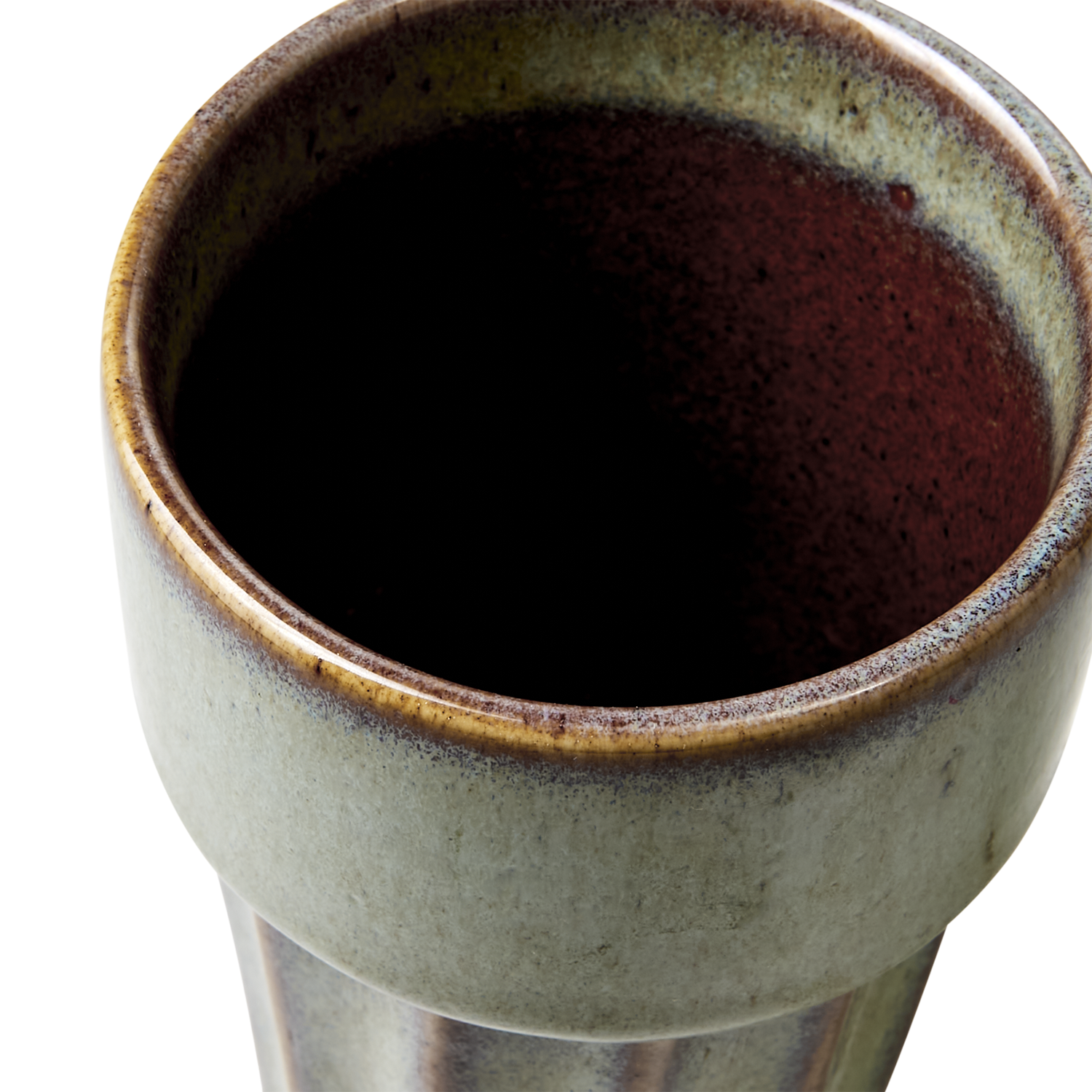 Kopp / Mugg räfflad keramik ljusgrön