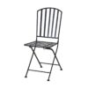Caféstol trädgårdsstol i svart järn ihopvikbar
