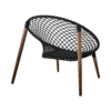 Utemöbler loungestol makrame teakträ