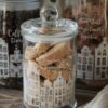 Majas Cottage glasburk kakburk med text happiness is homemade