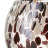 Ljuslykta flerfärgad glas brun svart beige