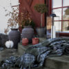 Ullfilt pläd grön rutig